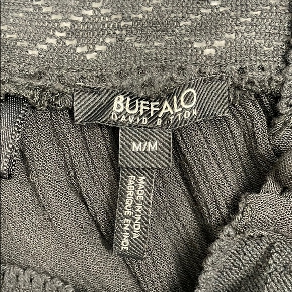 Buffalo David Bitton Black Ruffled Blouse with Sheer Details Size M - Picture 9 of 13